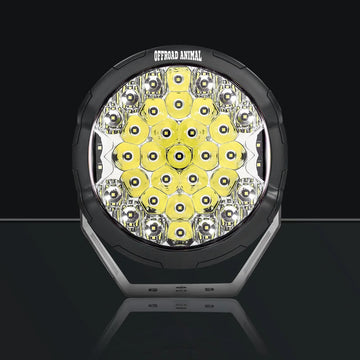 Offroad Animal Ass Kicker 9" Round LED Light with Side Shooter (Pair) - Brixton 4x4 - Buy Online Now!